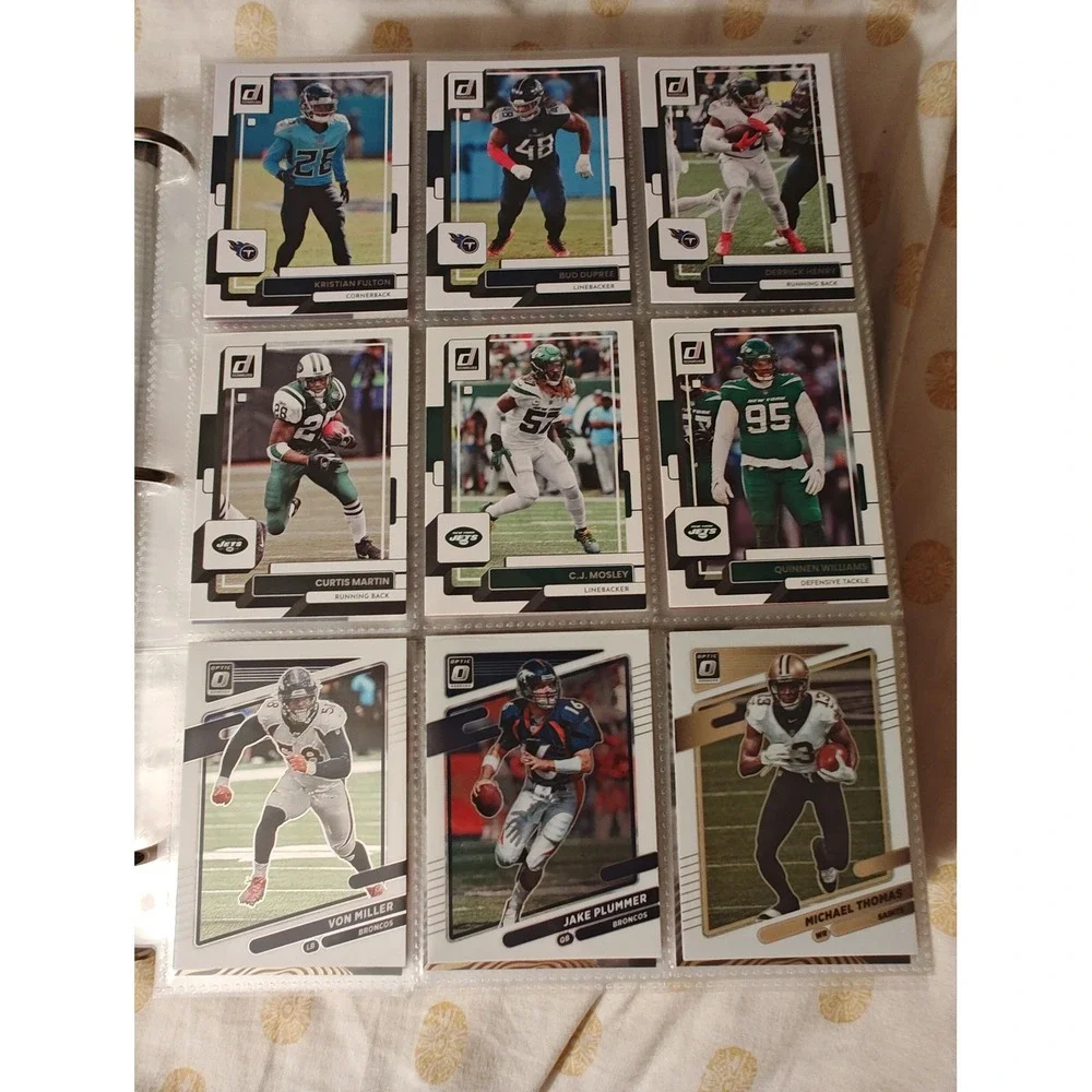 Football Trading Cards Panini Donruss Optic Lot Henry Miller Martin 9ct